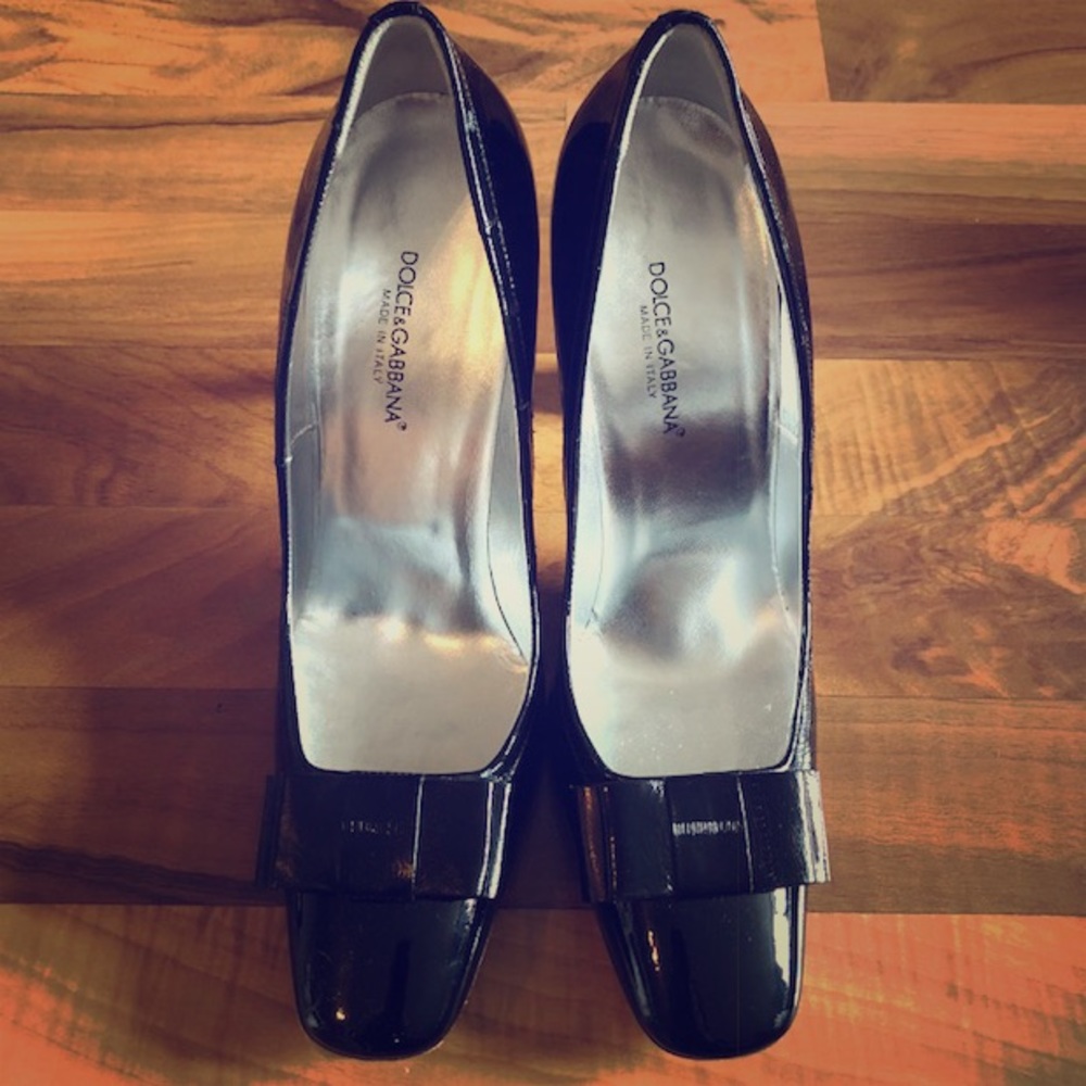 Dolce&Gabbana Patent Leather Classic Bow Tie Pumps